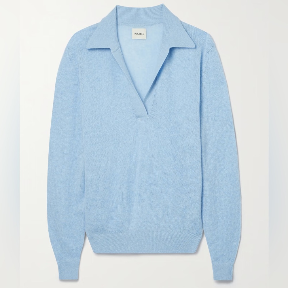 KHAITE Jo Light Blue Sweater | Size L